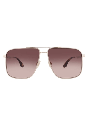 Victoria Beckham Brown Gradient Navigator Ladies Sunglasses VB240S 702 58