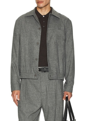 SIMKHAI Ernie Blouson Shirt Jacket in Charcoal Melange - Grey. Size XL/1X (also in ).