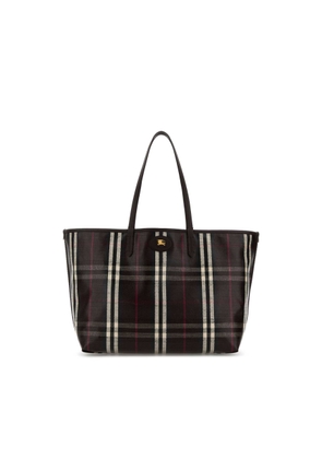 Burberry Embroidered Canvas Medium Highlands Shopping Bag