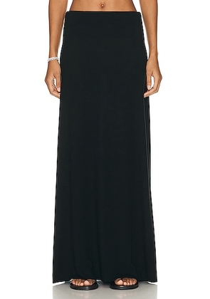 LESET Lauren High Waist Maxi Skirt in Black - Black. Size XL (also in ).