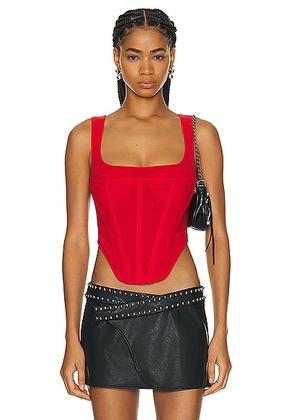 Miaou Campbell Corset in Scarlet - Red. Size S (also in ).