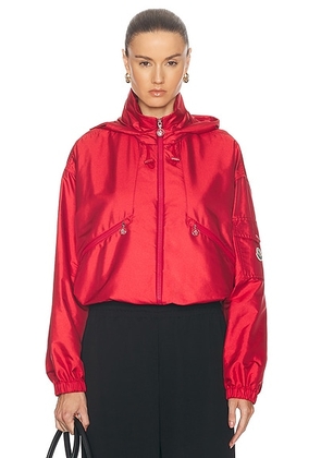 Moncler Hemar Short Parka in Red - Red. Size 3/L (also in ).