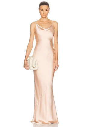 Norma Kamali Slip Maria Gown in Baby - Blush. Size M (also in L, S).