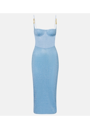 Oseree Lumiere open-back midi dress
