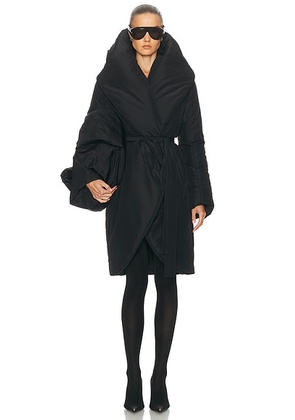 Norma Kamali Shawl Collar Sleeping Bag Coat in Black - Black. Size XS-S (also in ).