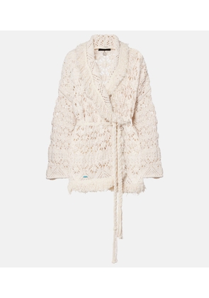 Alanui Lagoon Romance cotton-blend cardigan