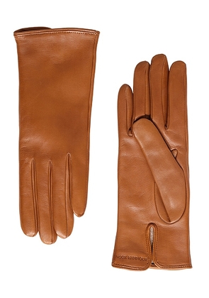 NOUR HAMMOUR Short Gloves in Cognac - Cognac. Size S (also in ).