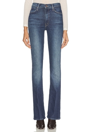 MOTHER High Waisted Runaway Jeans in Shine On - Blue. Size 31 (also in 34).