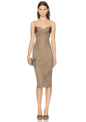 Ludovic de Saint Sernin Isabella Lace Dress in Khaki - Taupe. Size M (also in ).