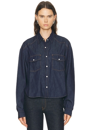 KHAITE Grenson Top in Benson - Blue. Size M (also in S).