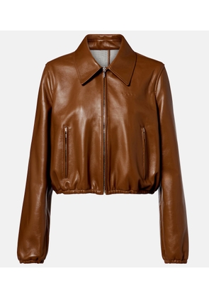 Gucci Leather bomber jacket
