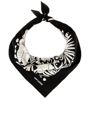 Saint Laurent Bandana in Black & White - Black & White. Size all.