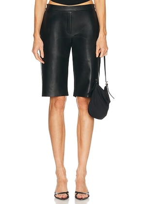 Norma Kamali Flat Front Bermuda Short in Black - Black. Size S (also in XS).