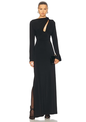 Rachel Gilbert Tanner Slv Gown in Black - Black. Size 0 (also in ).