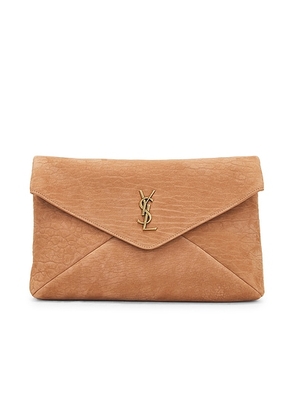Saint Laurent YSL Pouch in Honey Caramel - Tan. Size all.