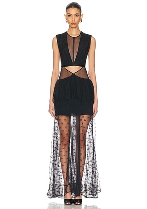 Stella McCartney Chantilly Lace Maxi Dress in Black - Black. Size 38 (also in ).