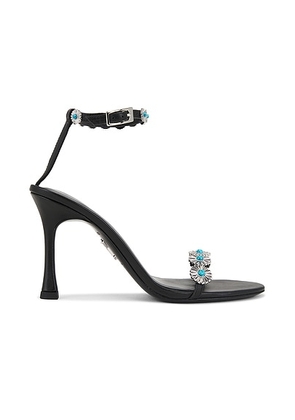 Retrofete Felice Heel in Black & Turquoise - Black. Size 39 (also in 40).