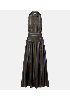Staud Romy striped cotton midi dress