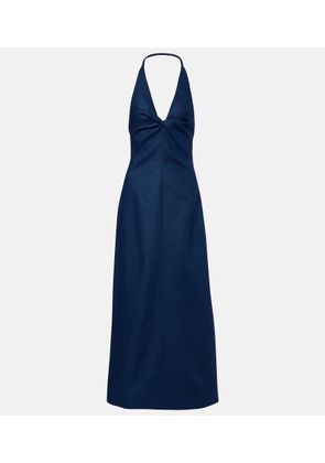SIR Caela halterneck linen maxi dress