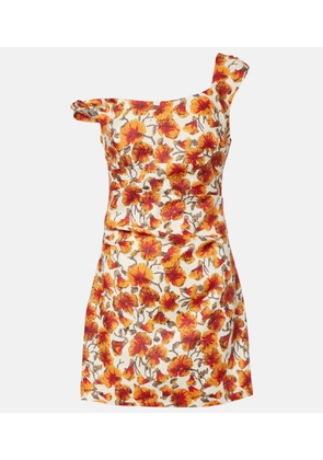 SIR Jara floral linen minidress