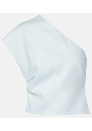 SIR One-shoulder linen top