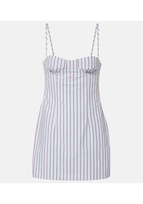 SIR Pinstripe cotton-blend minidress