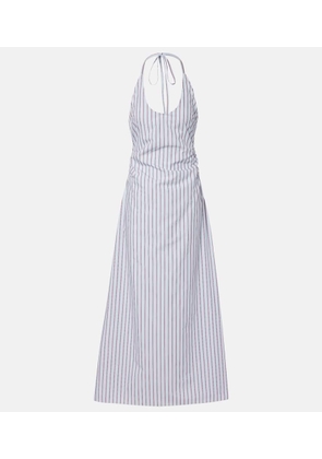 SIR Pinstripe cotton-blend maxi dress