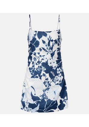 SIR Paradiso floral linen minidress