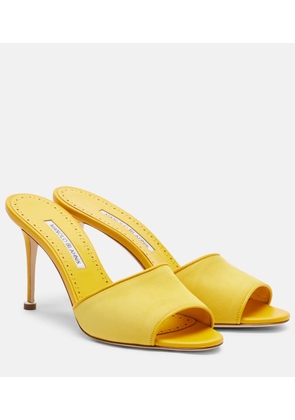 Manolo Blahnik Larache 90 suede mules