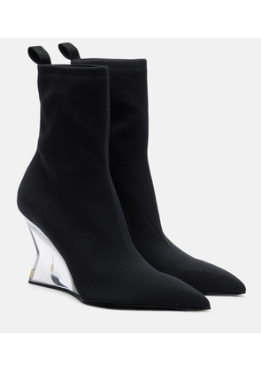 Balmain Knitted wedge ankle boots