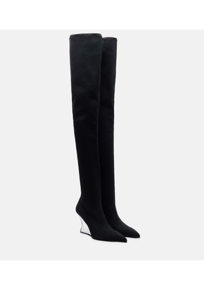 Balmain Knitted wedge over-the-knee boots