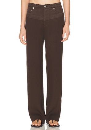 SEROYA Chani Pant in Slate Brown - Brown. Size L (also in ).