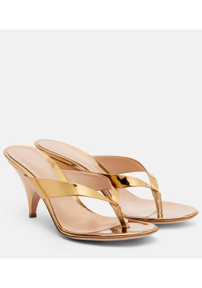 Gianvito Rossi Metallic leather mules