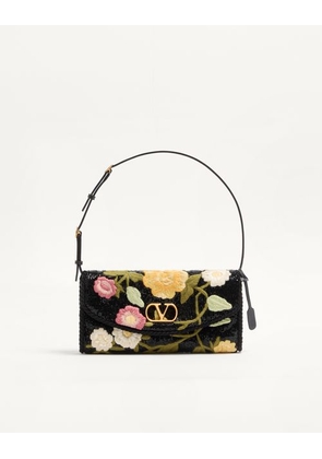 Valentino Garavani Valentino Garavani DeVain Small Embroidered Shoulder Bag Woman BLACK/MULTICOLOUR UNI