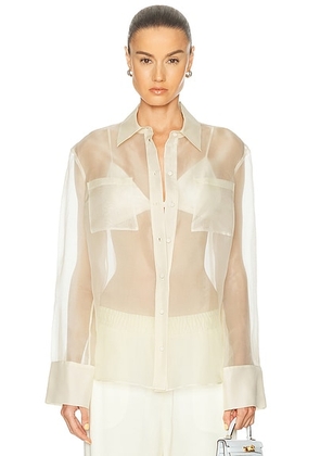 SEROYA Estella Top in Eggshell - Cream. Size L (also in M, S, XL, XS).