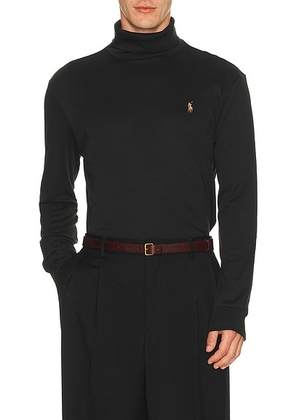 Polo Ralph Lauren Long Sleeve Soft Touch Turtleneck Pullover in Black - Black. Size L (also in M, S, XL/1X, XXL/2X).