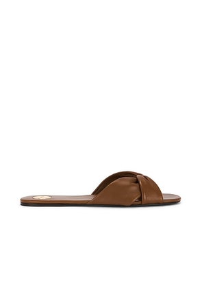 Saint Laurent Franciane Slide in Macadamia - Brown. Size 38.5 (also in 39.5, 40, 41).