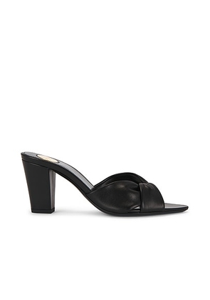 Saint Laurent Franciane Mule Sandal in Nero - Black. Size 36.5 (also in 37, 37.5, 38, 38.5, 39, 39.5, 40, 41).