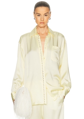 Stella McCartney Pearl Shirt in Buttermilk - Lemon. Size 38 (also in 40).