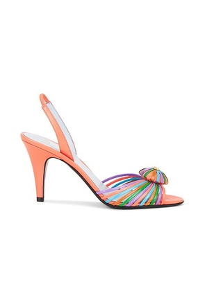 Valentino Garavani Royal Heart Sandal in Living Coral Multicolor - Coral. Size 36.5 (also in 37.5).