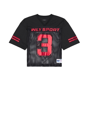 Willy Chavarria Willy Football Jersey in Black - Black. Size L (also in ).