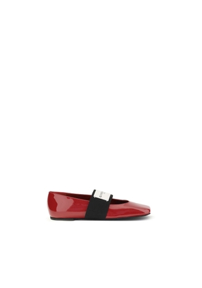 Givenchy Patent-leather Squared Ballerinas - EU37/US7