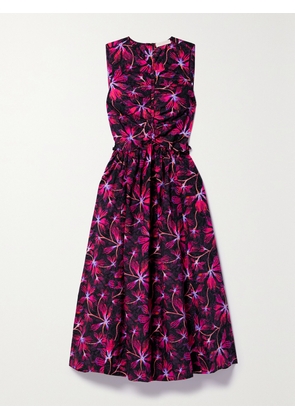 Ulla Johnson - Mimi Gathered Floral-print Cotton-poplin Midi Dress - Multi - US00,US0,US2,US4,US6,US8,US10,US12,US14,US16
