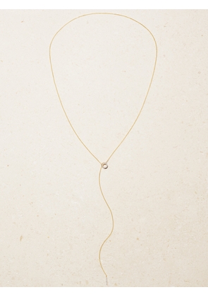 STONE AND STRAND - Open Circle 14-karat Gold Diamond Necklace - One size