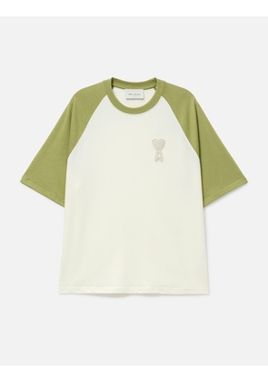 Ami De Coeur Two Tone Thick Cotton Jersey T-shirt