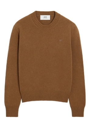 AMI Paris Ami De Coeur crew-neck sweater - Brown