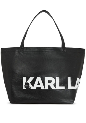 Karl Lagerfeld K/Essential logo-printed tote bag - Black