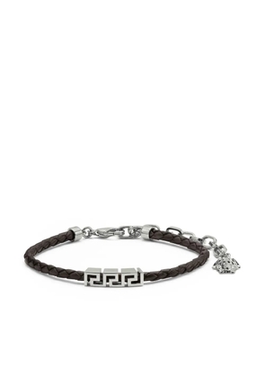 Versace Greca leather bracelet - Silver