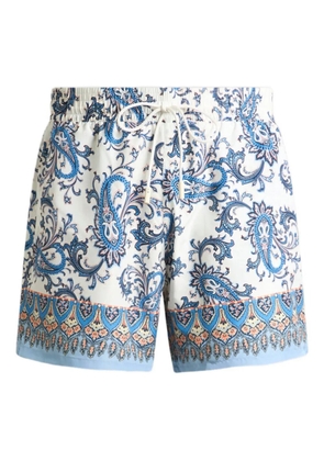ETRO Leafy Paisley Print Swim Shorts - White