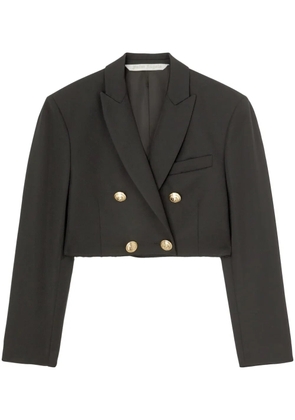 Palm Angels cropped double-breasted blazer - Black